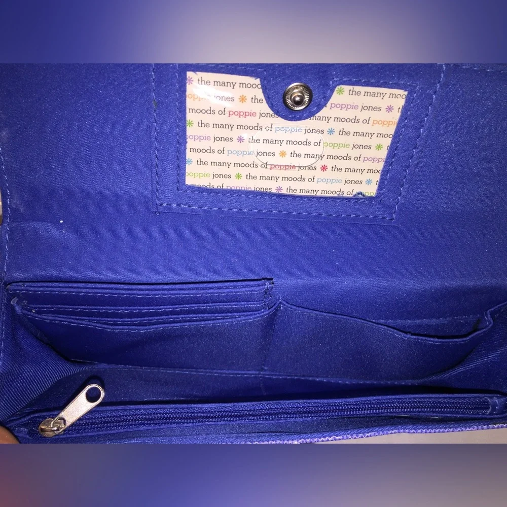 Color Block Leather Clutch with Wallet